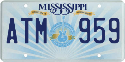 MS license plate ATM959