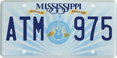 MS license plate ATM975