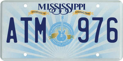 MS license plate ATM976