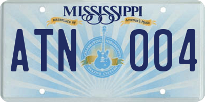 MS license plate ATN004