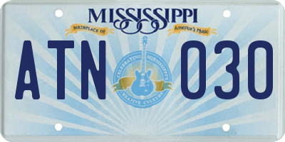 MS license plate ATN030
