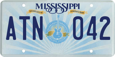 MS license plate ATN042