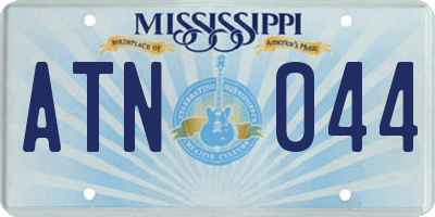MS license plate ATN044