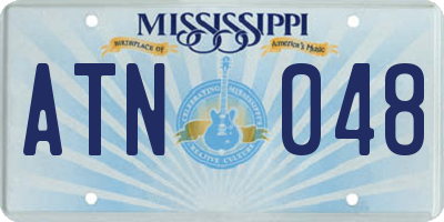 MS license plate ATN048