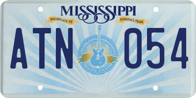 MS license plate ATN054