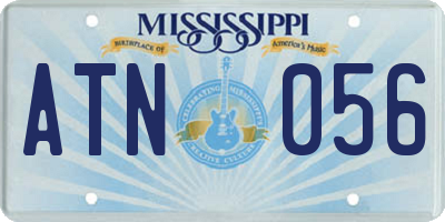 MS license plate ATN056