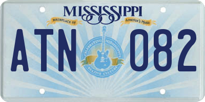 MS license plate ATN082