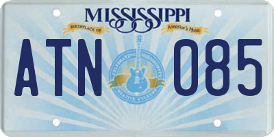 MS license plate ATN085