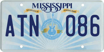 MS license plate ATN086