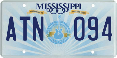MS license plate ATN094