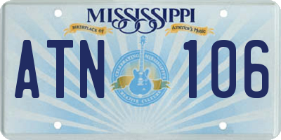 MS license plate ATN106