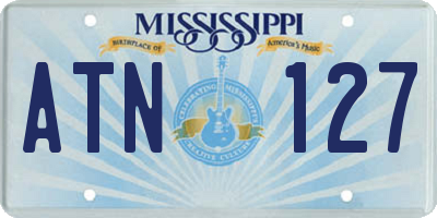 MS license plate ATN127