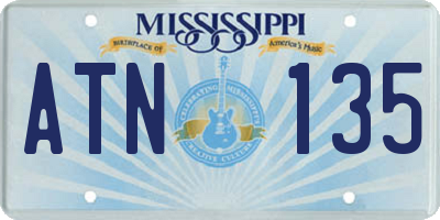MS license plate ATN135