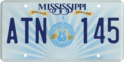 MS license plate ATN145