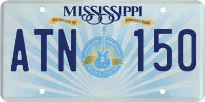 MS license plate ATN150