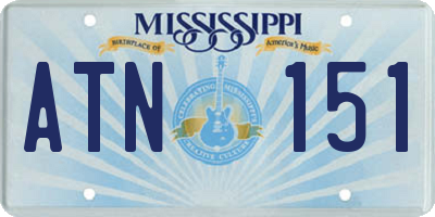 MS license plate ATN151