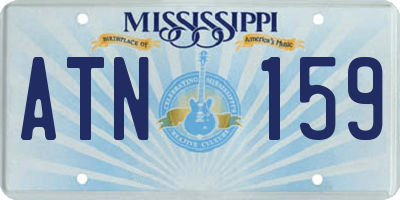 MS license plate ATN159