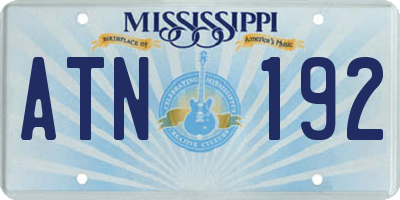 MS license plate ATN192