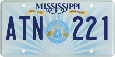 MS license plate ATN221