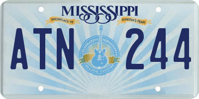MS license plate ATN244