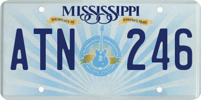 MS license plate ATN246