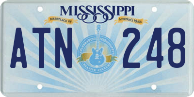 MS license plate ATN248