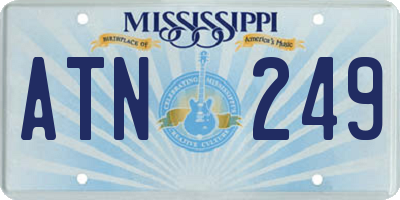 MS license plate ATN249