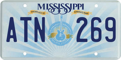 MS license plate ATN269