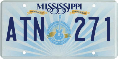 MS license plate ATN271