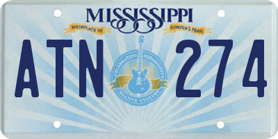 MS license plate ATN274