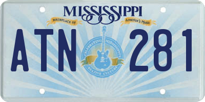 MS license plate ATN281