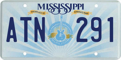 MS license plate ATN291