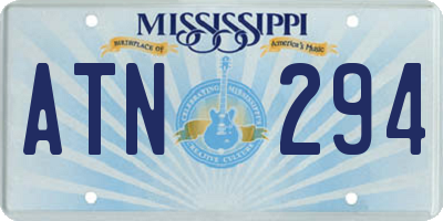 MS license plate ATN294