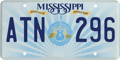 MS license plate ATN296