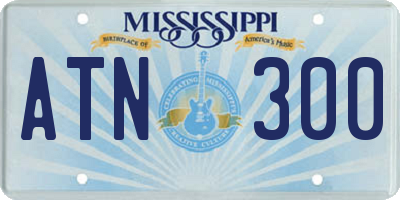 MS license plate ATN300