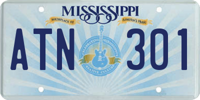 MS license plate ATN301