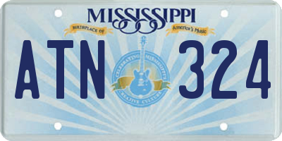 MS license plate ATN324