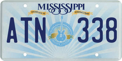 MS license plate ATN338