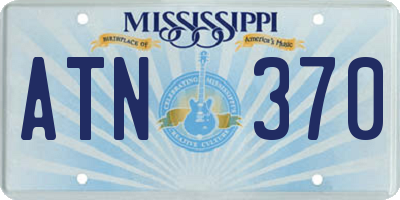 MS license plate ATN370