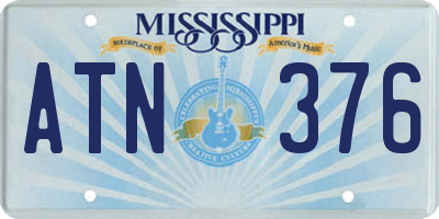 MS license plate ATN376
