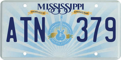 MS license plate ATN379
