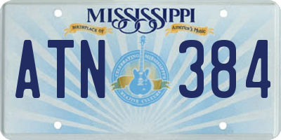 MS license plate ATN384