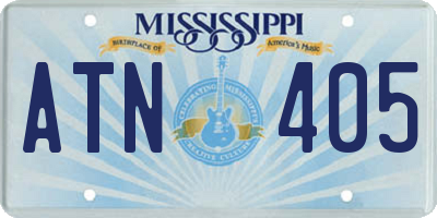 MS license plate ATN405