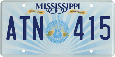 MS license plate ATN415