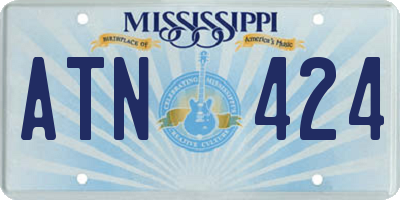 MS license plate ATN424