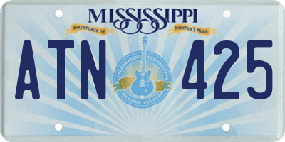 MS license plate ATN425