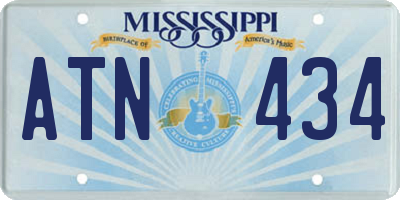 MS license plate ATN434