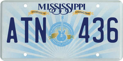 MS license plate ATN436