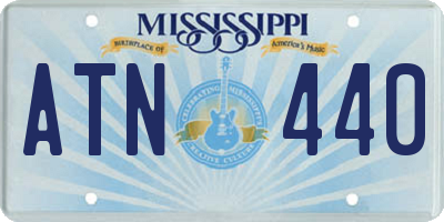 MS license plate ATN440