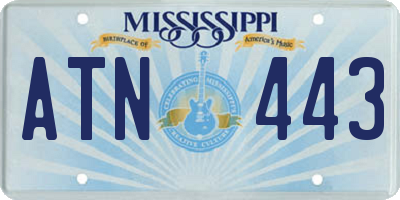 MS license plate ATN443